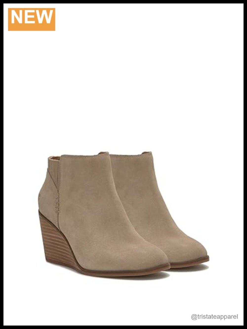 Lucky Brand Women's Zorla Suede Wedge Bootie Ankle
